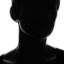 Load image into Gallery viewer, 3.00 CTTW Emerald Halo Sterling Silver Studs
