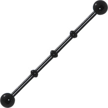 Load image into Gallery viewer, Ball Black Anodized Titanium Industrial Project Bar 38mm

