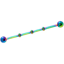 Load image into Gallery viewer, Ball Rainbow Anodized Titanium Industrial Project Bar 40mm
