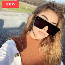 Load image into Gallery viewer, NEW Top Oversized Square Modern  Woman And Ladies Fashion Retro Gradient Sunglasses With  Big Frame And  Vintage Eyewear UV400 Protection
