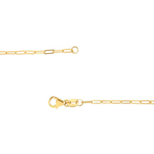 Load image into Gallery viewer, Unisex Solid 14K Yellow Gold 1.5mm Paperclip Chain Necklace - 18 Inches
