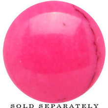 Load image into Gallery viewer, 2G Double Flare Pink Dyed Turquoise Stone Plug

