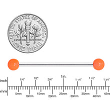Load image into Gallery viewer, Orange Glow in the Dark Industrial Barbell 35mm
