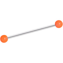 Load image into Gallery viewer, Orange Glow in the Dark Industrial Barbell 35mm
