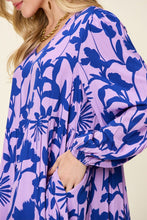 Load image into Gallery viewer, Double Take Full Size Printed Ruffle Hem Dress with Pocket Stylish &amp; Functional Women Dress
