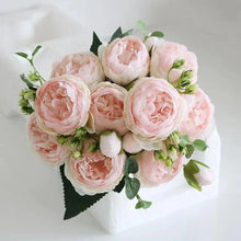 Load image into Gallery viewer, 30cm Artificial Silk Peony Flowers Bouquet for Home Decoration -  Faux Christmas Flowers &amp; Wedding Flowers
