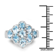 Load image into Gallery viewer, 3.24 Carat Genuine Blue Topaz .925 Sterling Silver Ring
