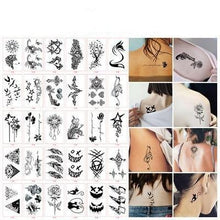 Load image into Gallery viewer, 30pcs Temporales Sexy Fake Tattoo For Hands Arm Body Waterproof Luxury Different Small Colorful Stylish Womens Kids Tattoos
