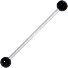 Load image into Gallery viewer, Black Glitter Industrial Barbell 31mm
