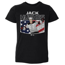 Load image into Gallery viewer, Jack Hughes New Jersey American Flag WHT
