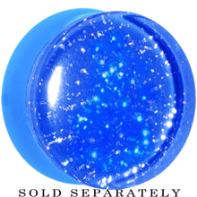Load image into Gallery viewer, 18mm Blue Neon Glitter Saddle Plug
