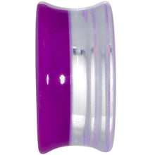 Load image into Gallery viewer, 18mm Purple Neon Glitter Saddle Plug
