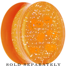 Load image into Gallery viewer, 18mm Orange Neon Glitter Saddle Plug
