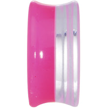 Load image into Gallery viewer, 20mm Pink Neon Glitter Saddle Plug
