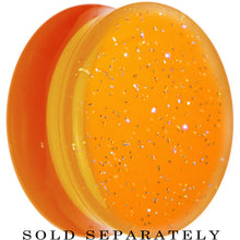 Load image into Gallery viewer, 24mm Orange Neon Glitter Saddle Plug
