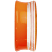 Load image into Gallery viewer, 24mm Orange Neon Glitter Saddle Plug
