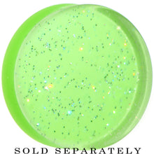 Load image into Gallery viewer, 26mm Green Neon Glitter Saddle Plug
