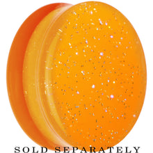 Load image into Gallery viewer, 26mm Orange Neon Glitter Saddle Plug
