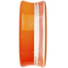 Load image into Gallery viewer, 28mm Orange Neon Glitter Saddle Plug
