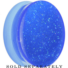 Load image into Gallery viewer, 30mm Blue Neon Glitter Saddle Plug
