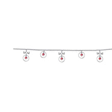 Load image into Gallery viewer, Pink Gem Circular Drop Bow Belly Chain
