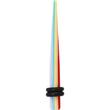 Load image into Gallery viewer, 6G Acrylic Colorful Striped Taper
