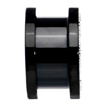 Load image into Gallery viewer, 9/16 Black Anodized Titanium Clear Gem Screw Fit Tunnel Set
