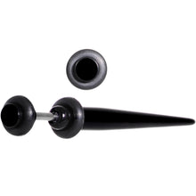 Load image into Gallery viewer, UV Black Acrylic Faux Taper Cheater Plug Set
