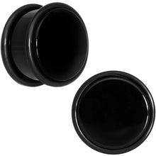 Load image into Gallery viewer, 18mm Black Acrylic Straight Plug Pair
