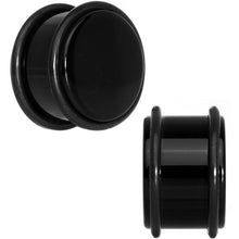 Load image into Gallery viewer, 18mm Black Acrylic Straight Plug Pair
