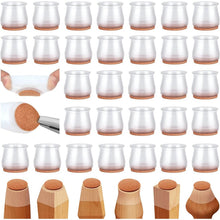 Load image into Gallery viewer, 32-Piece: Clear Chair Leg Floor Protectors
