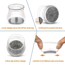 Load image into Gallery viewer, 32-Piece: Clear Chair Leg Floor Protectors
