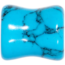 Load image into Gallery viewer, 00G Turquoise Natural Stone Saddle Plug Set
