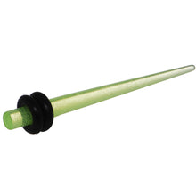 Load image into Gallery viewer, 8G Green Acrylic Glow in the Dark Straight Taper
