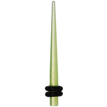 Load image into Gallery viewer, 8G Green Acrylic Glow in the Dark Straight Taper

