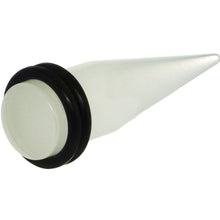 Load image into Gallery viewer, 00G Short White Glow in the Dark Taper
