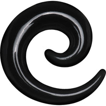 Load image into Gallery viewer, 0G Black Acrylic Spiral Taper Set

