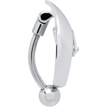 Load image into Gallery viewer, Top Mount Crystal Clear Cubic Zirconia Stunner Belly Ring
