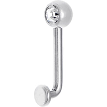 Load image into Gallery viewer, 14G 5mm Clear Gem Vertical Hood Piercing -7/16 2mm Rise
