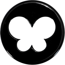 Load image into Gallery viewer, 1/2 Black Acrylic Hollow Butterfly Saddle Plug
