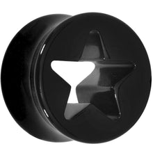 Load image into Gallery viewer, 5/8 Black Acrylic Hollow Star Saddle Plug
