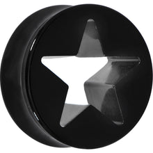 Load image into Gallery viewer, 22mm Black Acrylic Hollow Star Saddle Plug
