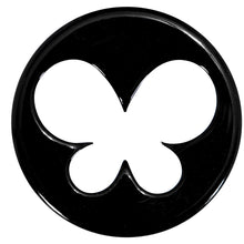Load image into Gallery viewer, 22mm Black Acrylic Hollow Butterfly Saddle Plug
