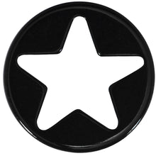 Load image into Gallery viewer, 24mm Black Acrylic Hollow Star Saddle Plug
