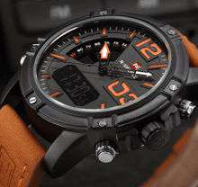Load image into Gallery viewer, Men's Multifunction Digital Analog Waterproof Watch With Alarm And Automatic Time Zones Unique Design Excellent Gift
