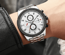Load image into Gallery viewer, Men's Waterproof  Watch With Chronometers Day View And Fluorescent Hands Unique  Luxury Design  Perfect Gift
