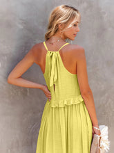 Load image into Gallery viewer, Romantic Ruffled Sleeveless Tiered Maxi Dress with Pockets Elegant &amp; Chic Statement Beautiful Design Dress
