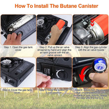 Load image into Gallery viewer, 3300W Portable Camping Stove Butane Canister Dual Fuel Burner
