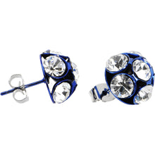 Load image into Gallery viewer, Blue Ball Gem Stud Earrings
