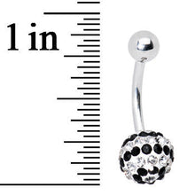 Load image into Gallery viewer, Striped Black Crystal Evolution Belly Ring
